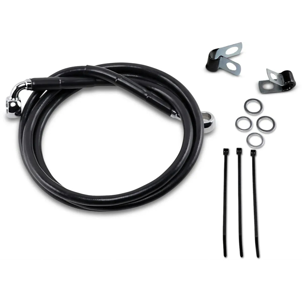 Extended Length Black Vinyl Brake Line Kit — 130 cm (51-3/16"), Oversize +6"