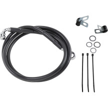 Extended Length Black Vinyl Brake Line Kit — 135.5 cm (53-1/4"), Oversize +20.3 cm (8")