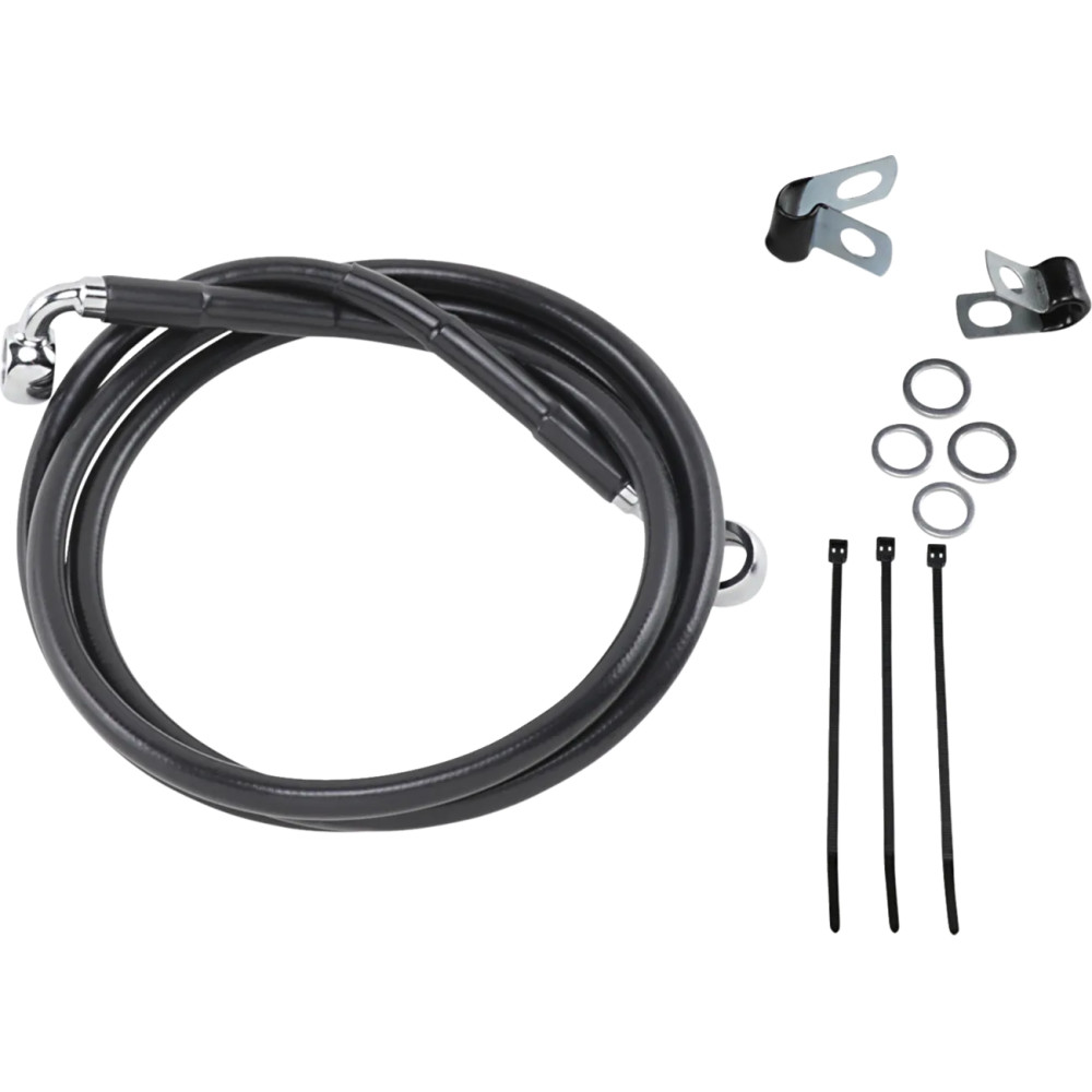 Extended Length Black Vinyl Brake Line Kit — 135.5 cm (53-1/4"), Oversize +20.3 cm (8")
