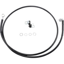 Extended Length Black Vinyl Brake Line Kit — 140.5 cm (55-1/4"), Oversize +25.4 cm (10"), Front