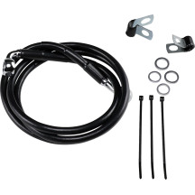 Extended Length Black Vinyl Brake Line Kit — 117 cm (46"), Oversize +10.2 cm (4"), Front