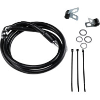 Extended Length Black Vinyl Brake Line Kit — 117 cm (46"), Oversize +10.2 cm (4"), Front
