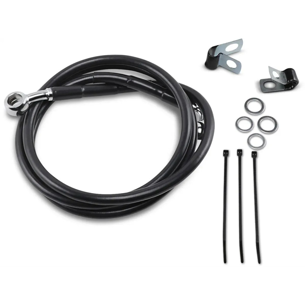 Extended Length Black Vinyl Brake Line Kit — Oversize +20.3 cm (8"), 127 cm (50")