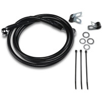 Extended Length Black Vinyl Brake Line Kit — 132 cm (52"), Oversize +25.4 cm (10"), Front