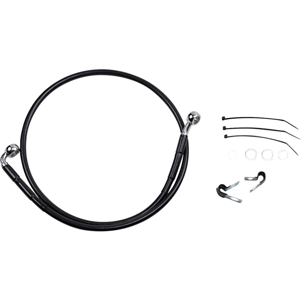 Stainless Steel Brake Line Kit — 98.5 cm, Black