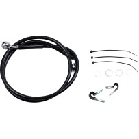 Extended Length Black Vinyl Brake Line Kit — 104 cm (40-7/8"), Oversize +5.1 cm (2")