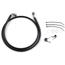Extended Length Black Vinyl Brake Line Kit — 109 cm (42-7/8 in), oversize +4 in, front mounting
