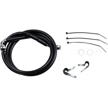 Extended Length Black Vinyl Brake Line Kit — 114 cm (44-7/8"), oversize +15.2 cm (6")