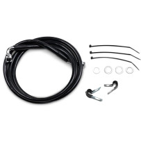 Extended Length Black Vinyl Brake Line Kit — 124 cm (48-7/8"), oversize +25.4 cm (10")
