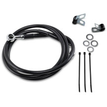 Extended Length Black Vinyl Brake Line Kit — Oversize +10.2 cm (4"), 129 cm (50-7/8"), front