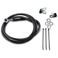 Extended Length Black Vinyl Brake Line Kit — Oversize +10.2 cm (4"), 129 cm (50-7/8"), front