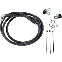 Extended Length Black Vinyl Brake Line Kit — 134.5 cm (52-7/8"), oversize +15.2 cm (6")
