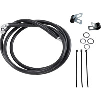 Extended Length Black Vinyl Brake Line Kit — 134.5 cm (52-7/8"), oversize +15.2 cm (6")