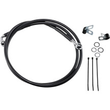 Extended Length Black Vinyl Brake Line Kit — 54-7/8" length, oversize +8", front fit
