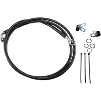 Extended Length Black Vinyl Brake Line Kit — 54-7/8" length, oversize +8", front fit