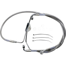 Extended Length Stainless Steel Brake Line Kit — Oversize +10.2 cm (4"), 39 cm & 68.5 cm, without ABS