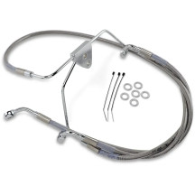 Extended Length Stainless Steel Brake Line Kit — Oversize +20.3 cm (8"), 40.5 cm (16"), 88.5 cm (34-7/8")
