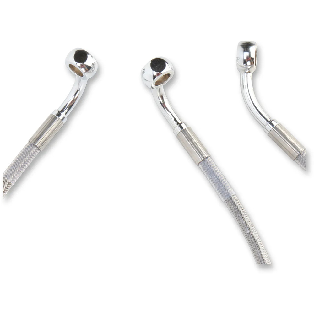 Extended Length Stainless Steel Brake Line Kit — Oversize +10.2 cm (4"), 40.5 cm (16"), 75 cm (29-1/2"), Front