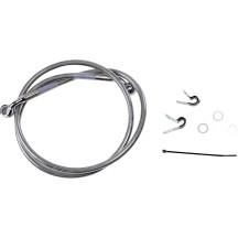 Extended Length Stainless Steel Brake Line Kit — 111 cm (43-3/4"), Oversize +5.1 cm (2")