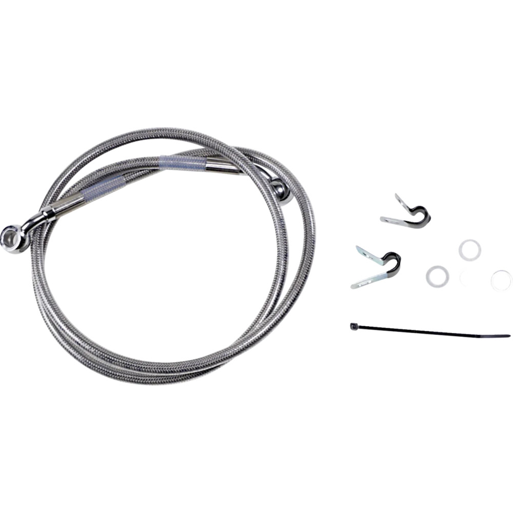 Extended Length Stainless Steel Brake Line Kit — 111 cm (43-3/4"), Oversize +5.1 cm (2")
