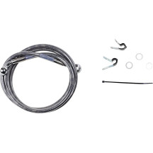 Extended Length Stainless Steel Brake Line Kit — 131.5 cm (51-3/4"), Oversize +25.4 cm (10"), Silver