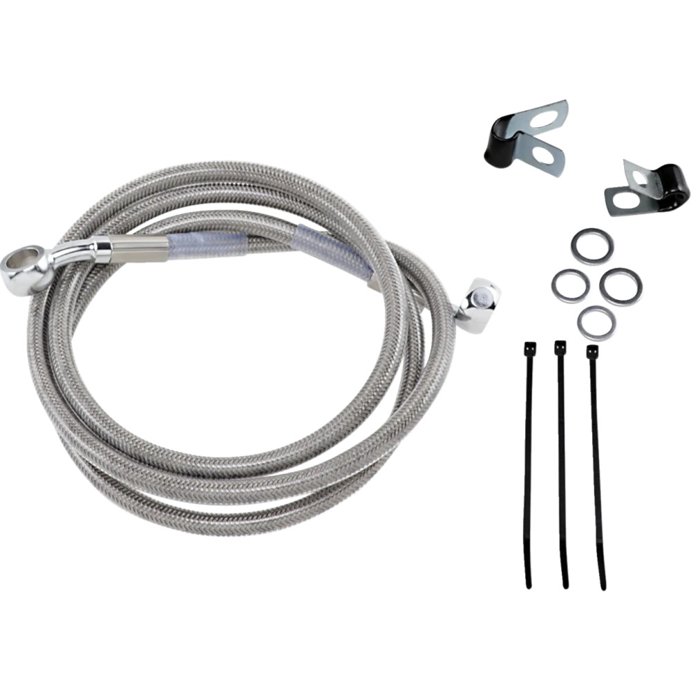 Extended Length Stainless Steel Brake Line Kit — 125 cm (49-1/4"), oversize +10.2 cm (4")