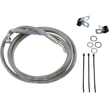 Extended Length Stainless Steel Brake Line Kit — 129 cm (50-7/8"), Oversize +10.2 cm (4"), Front