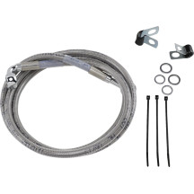 Extended Length Stainless Steel Brake Line Kit — 134.5 cm (52-7/8"), Oversize +15.2 cm (6"), front