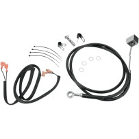 Kit de líneas de freno de acero inoxidable — 125,5 cm, Negro