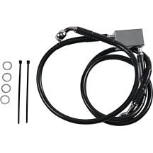 Stainless Steel Brake Line Kit — 85 cm (33-1/2"), Black