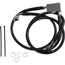 Extended Length Black Vinyl Brake Line Kit — 92.5 cm (36-1/2"), Oversize +7.6 cm (3")