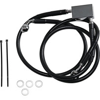 Extended Length Black Vinyl Brake Line Kit — 92.5 cm (36-1/2"), Oversize +7.6 cm (3")