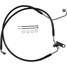 Kit de latiguillos de freno de vinilo negro de longitud extendida — 123 cm (48-3/8"), sobredimensionado +5,1 cm (2")