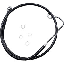 Extended Length Black Vinyl Brake Line Kit — Oversize +25.4 cm (10"), 92.5 cm (36-3/8"), with ABS