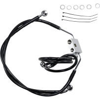 Extended Length Black Vinyl Brake Line Kit — Oversize +10.2 cm (4"), 51.5 cm, 68.5 cm, with ABS