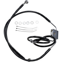 Extended Length Black Vinyl Brake Line Kit — Oversize +6", 20-1/4", 29", with ABS