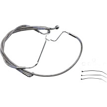 Extended Length Stainless Steel Brake Line Kit — 54.5/44/87 cm, oversize +15.2 cm, without ABS