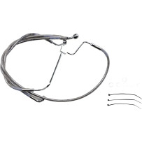 Extended Length Stainless Steel Brake Line Kit — 54.5/44/87 cm, oversize +15.2 cm, without ABS
