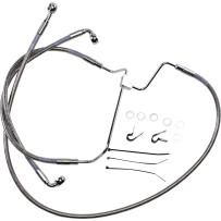 Extended Length Stainless Steel Brake Line Kit — Oversize +20.3 cm (8"), 92.0 cm (36.25"), without ABS