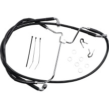 Extended Length Black Vinyl Brake Line Kit — Oversize +25.4 cm (10")