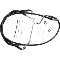 Extended Length Black Vinyl Brake Line Kit — Oversize +25.4 cm (10")