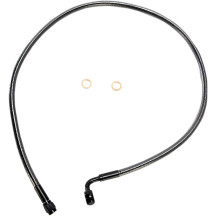 Alternate Length Designer Series ABS-Specific Front Brake Line Kit — 32" length, Black, ABS, 10 mm 90° banjo fitting