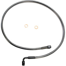 Alternate Length Designer Series ABS-Specific Front Brake Line Kit — 34" length, ABS, 10 mm 90° banjo fitting