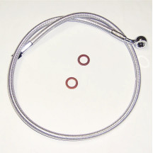 Alternate Length Designer Series ABS-Specific Front Brake Line Kit — 27" length, ABS, 10 mm 35° banjo