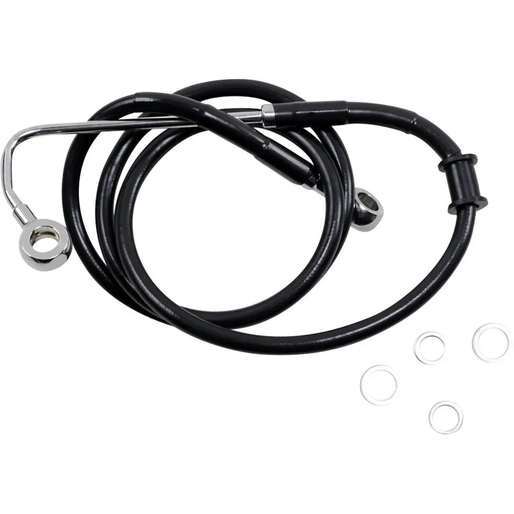 Línea de freno de acero inoxidable de longitud extendida — 111 cm (43-3/4"), sobredimensionado +20,3 cm (8"), delantero superior