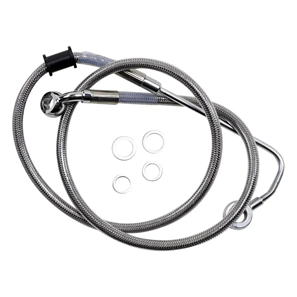 Extended Length Stainless Steel Brake Line — Oversize +10.2 cm (4"), 96.5 cm (38"), Front/Upper, with ABS
