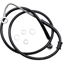 Latiguillo de freno de acero inoxidable de longitud extendida — 112 cm (44"), sobredimensionado +25.4 cm (10"), compatible con