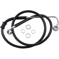 Latiguillo de freno de acero inoxidable de longitud extendida — 93,5 cm (36-3/4"), con ABS, Negro, recubierto de vinilo