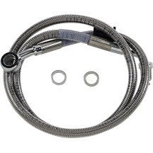 Línea de freno de acero inoxidable de longitud extendida — 78 cm (30.75"), Sobredimensionado +10.2 cm (4"), Delantera superior, 