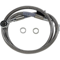 Línea de freno de acero inoxidable de longitud extendida — 78 cm (30.75"), Sobredimensionado +10.2 cm (4"), Delantera superior, 